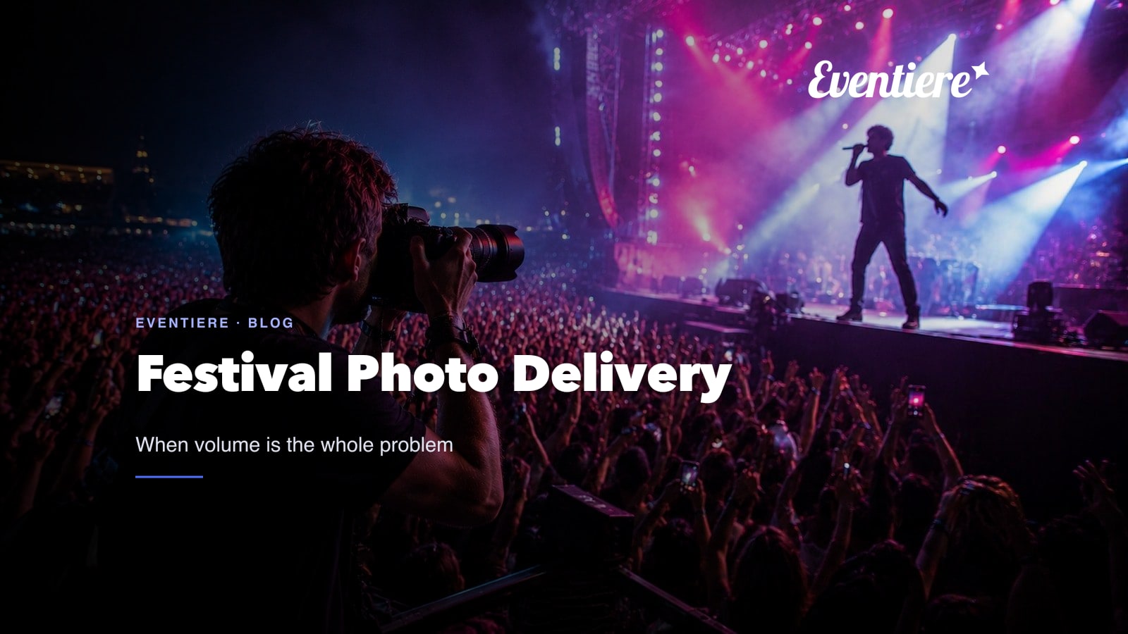 Festival photo distribution: when volume is the whole problem