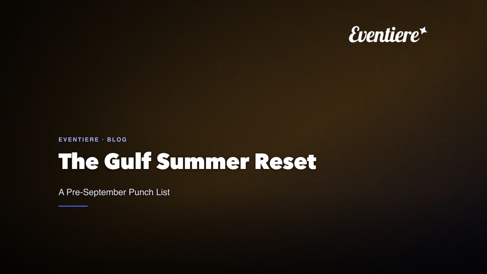 The Gulf Summer Reset: A Pre-September Punch List for Event Organisers